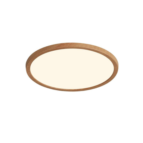 LED Loftslampe Oja 29 dæmpbar IP54 i oval form med elegant træramme.