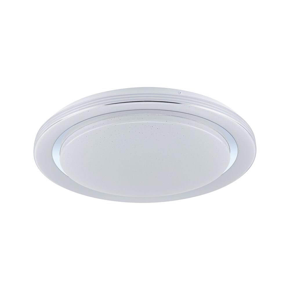 LED Deckenleuchte Rainbow CCT Dimmbar Chrom, Weiß - runde, dimmbare Wohnraumleuchte mit Regenbogeneffekt