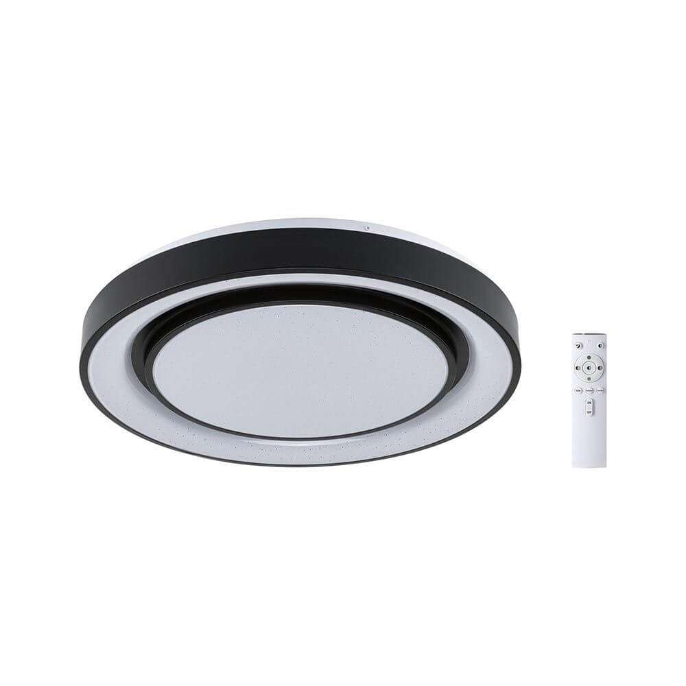 LED Deckenleuchte Rainbow RGB Schwarz Ø 47,5cm mit Fernbedienung für die Lichtsteuerung