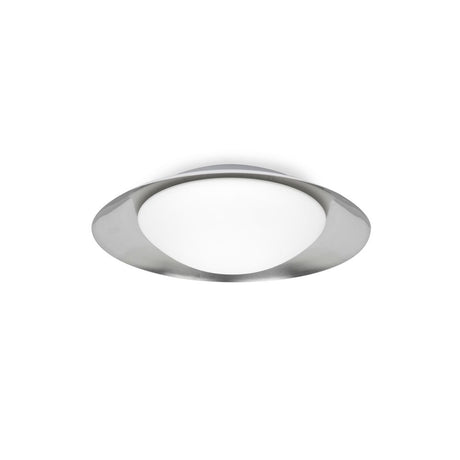 LED Deckenleuchte SIDE 15W Weiß, Nickel in modernem Design mit eleganter Oberfläche.