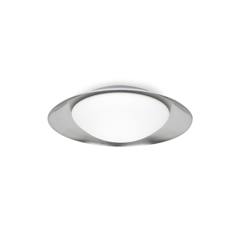 LED Deckenleuchte SIDE 15W Weiß, Nickel in modernem Design mit eleganter Oberfläche.