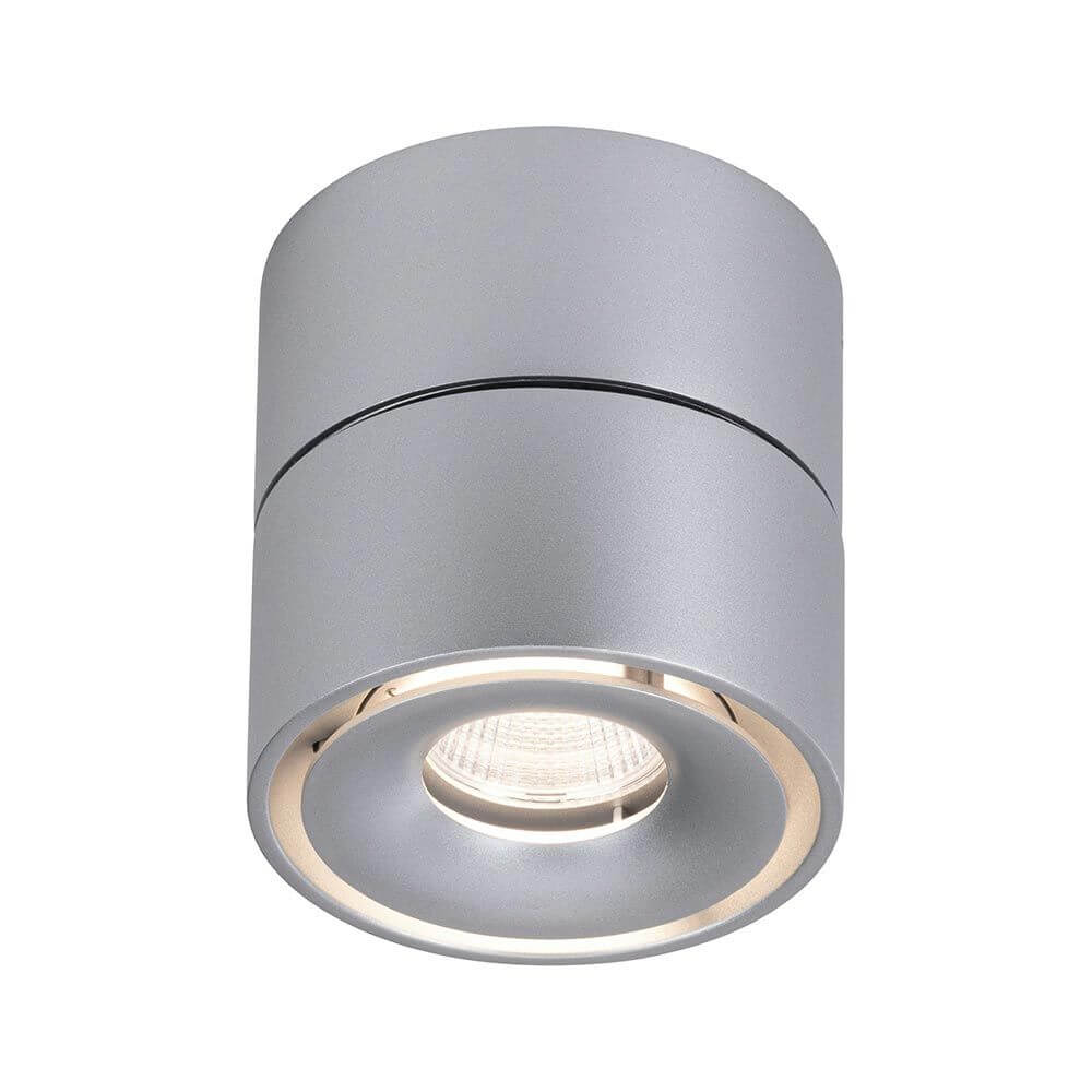 LED Deckenleuchte Spircle 530lm Chrom-Matt in modernem Design mit schwenkbarem Spotkopf.