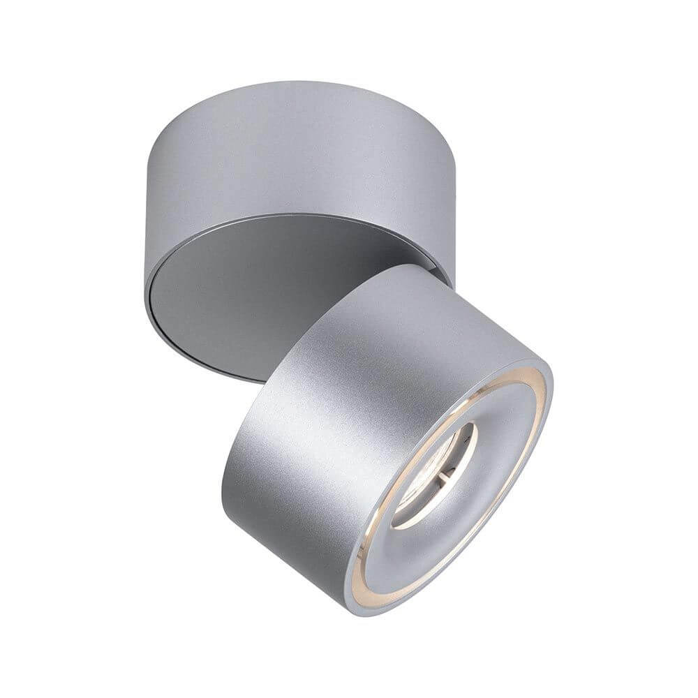 LED Deckenleuchte Spircle 530lm Chrom-Matt in modernem Design mit schwenkbarem Spotkopf.