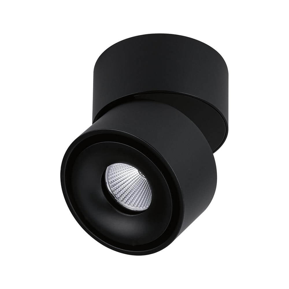 LED Decken Strahler Spircle Schwarz-Matt mit modernem Design und schwenkbarem Spotkopf. Ideal für gezielte Beleuchtung.