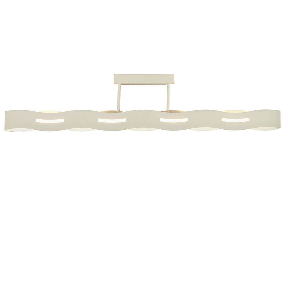 LED Deckenleuchte Wave 3-Stufen Dimmer Weiß - moderne Wellenform mit warmweißem Licht.