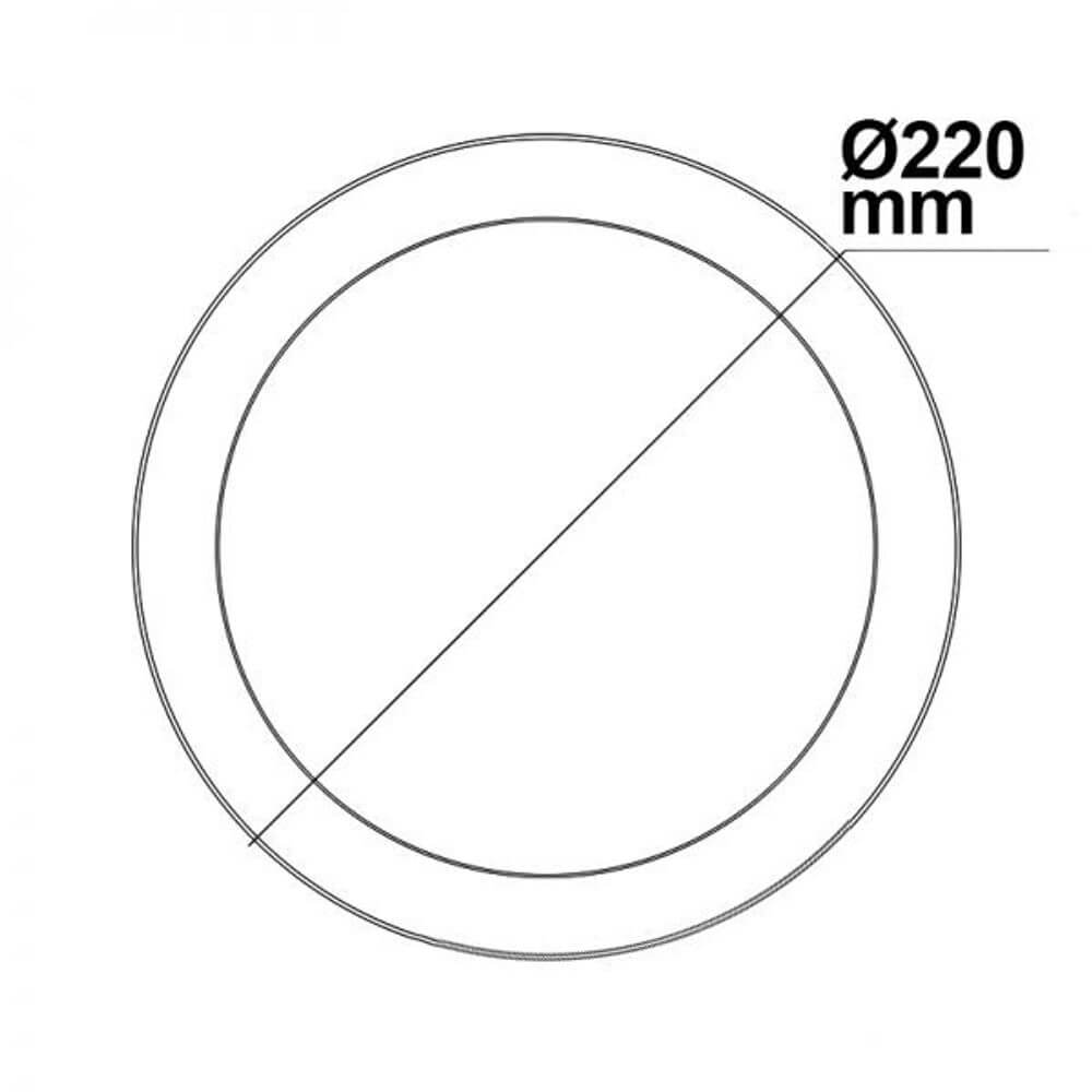 LED Deckenleuchte weiß 18W rund 22cm Warmweiß Maß Ø220mm für ideale Lichtverhältnisse.