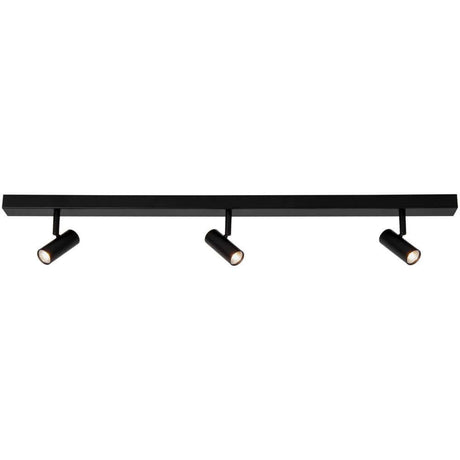 LED Deckenstrahler Omari 3-Spot in minimalistischer schwarzer Ausführung für stilvolle Innenräume.