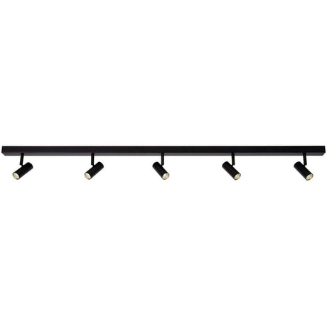 LED Deckenstrahler Omari mit 5 Spots in elegantem Schwarz, ideal für moderne nordische Einrichtung.