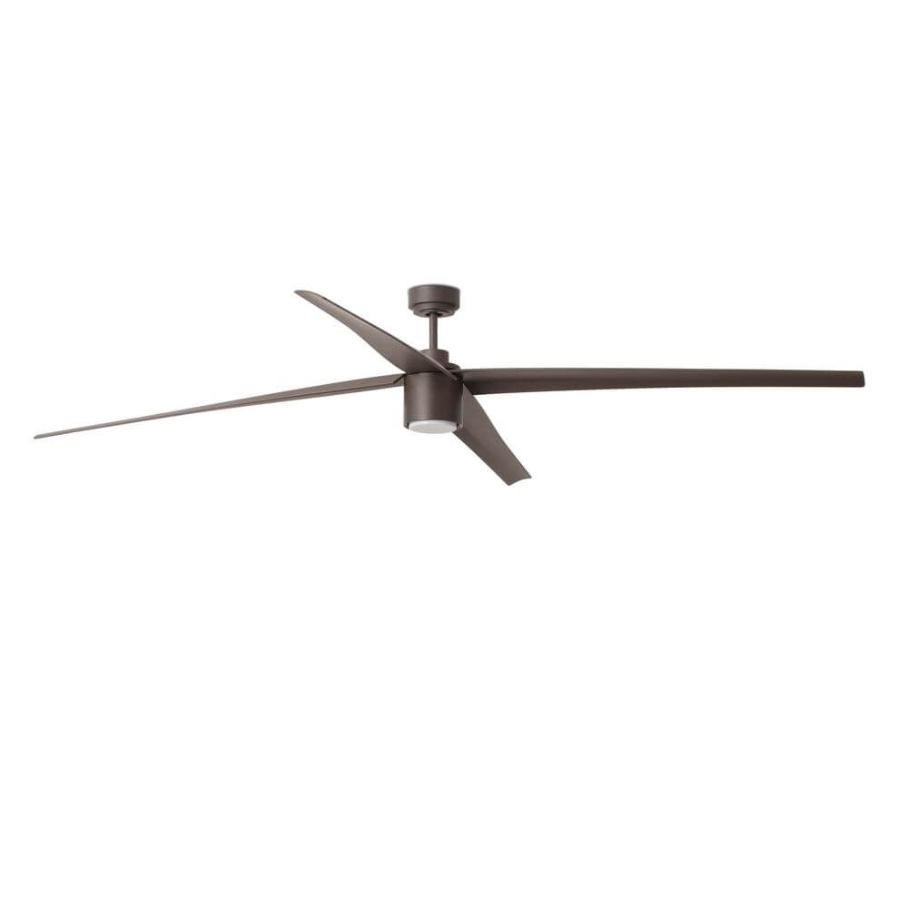 LED Deckenventilator Attos Ø 213cm Dimmbar in modernem Design mit 3 großen Blättern und integrierter Beleuchtung.