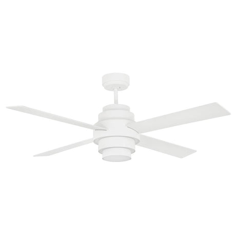 LED Deckenventilator DISC FAN Weiß, Weiß-Ahorn – moderner Deckenventilator mit eleganten, flachen Blättern.