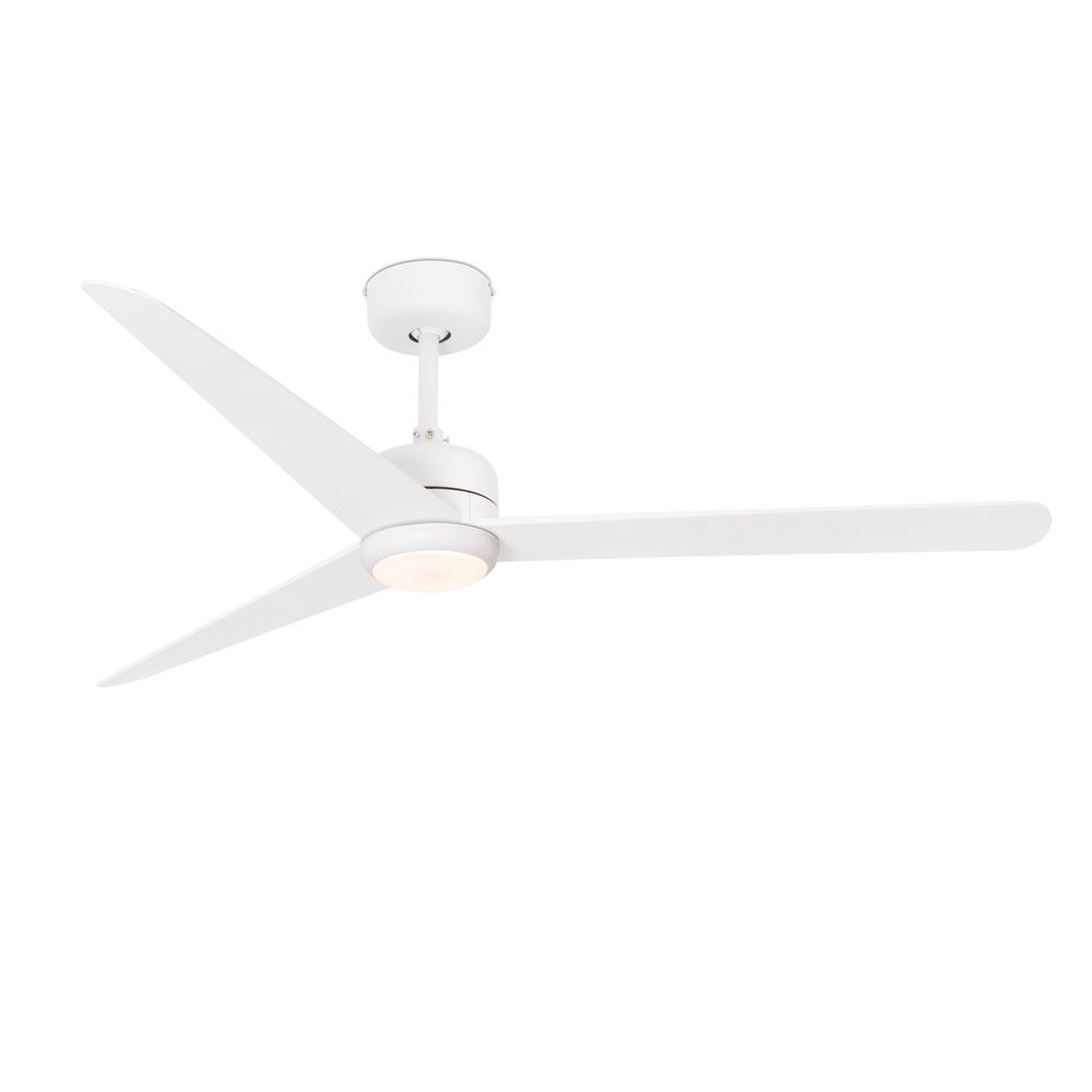 LED Deckenventilator NU LED Deckenventilator Weiß in elegantem Weiß mit modernen Klingen und integrierter Beleuchtung.