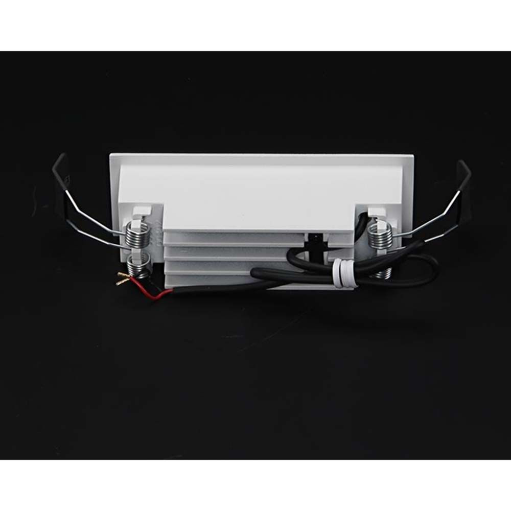 LED Einbau-Rasterleuchte mit weißem Rahmen und Kabel für 700 mA Netzgerät, 5x2W, warmweiß 2900K