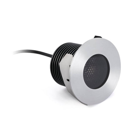 LED Recessed light GRUND 36° 3000K IP67 Nickel-Matt in Nickel-Matt finish for indoor and outdoor use.