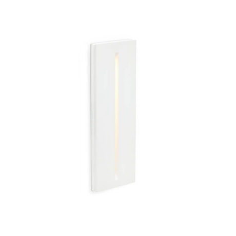 LED Wand-Einbaulampe PLAS-2 1W 3000K Weiß auf weißem Hintergrund, elegante Beleuchtungslösung.