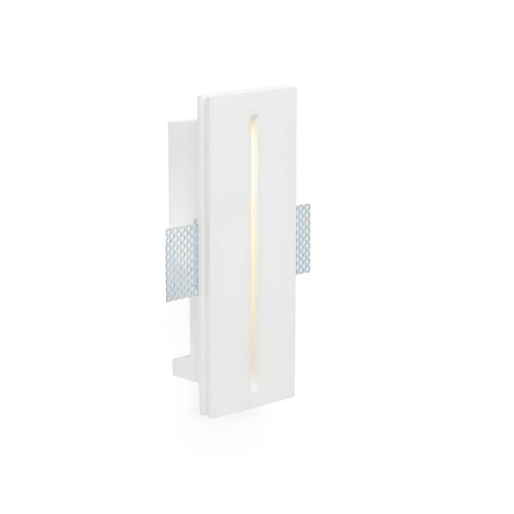 LED Wand-Einbaulampe PLAS-2 1W 3000K Weiß in Weiß mit schlankem Design
