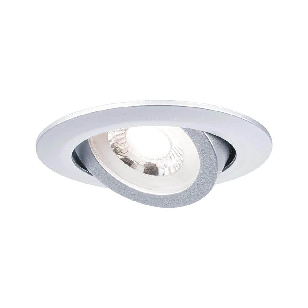 LED Einbauleuchte 3er-Set schwenkbar Rund 8,2cm Chrom-Matt - elegante, kompakte Deckenleuchte in Chrom-Matt für Wohnräume.