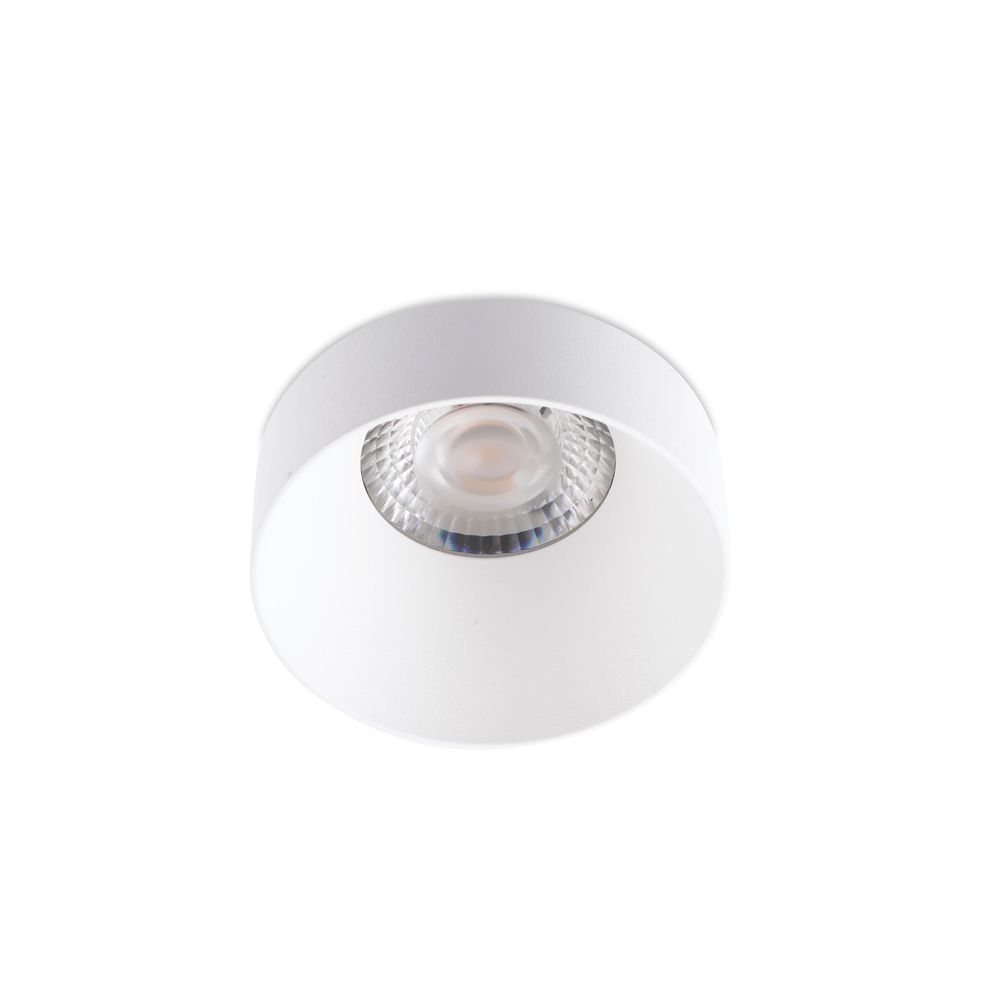 Innfelt LED-armatur Bow dimbar 18W 2700K 36° Ø 80mm hvit med moderne design