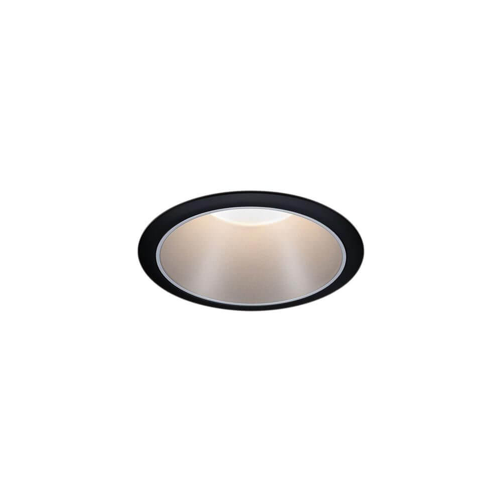 LED Einbauleuchte Cole Basis-Set 8,8cm Schwarz, Silber in modernem Design mit blendfreier Beleuchtung.