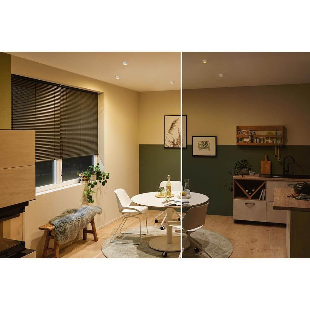 LED Einbauleuchte Gil Basis-Set Rund Dimmbar in stilvoller Wohnküche mit modernem Design.