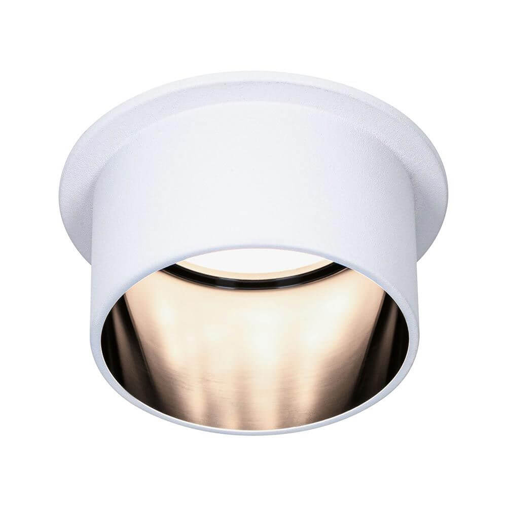 LED Einbauleuchte Gil Schwarz, Weiß IP44 in elegantem Design mit dekorativem Dekozylinder.