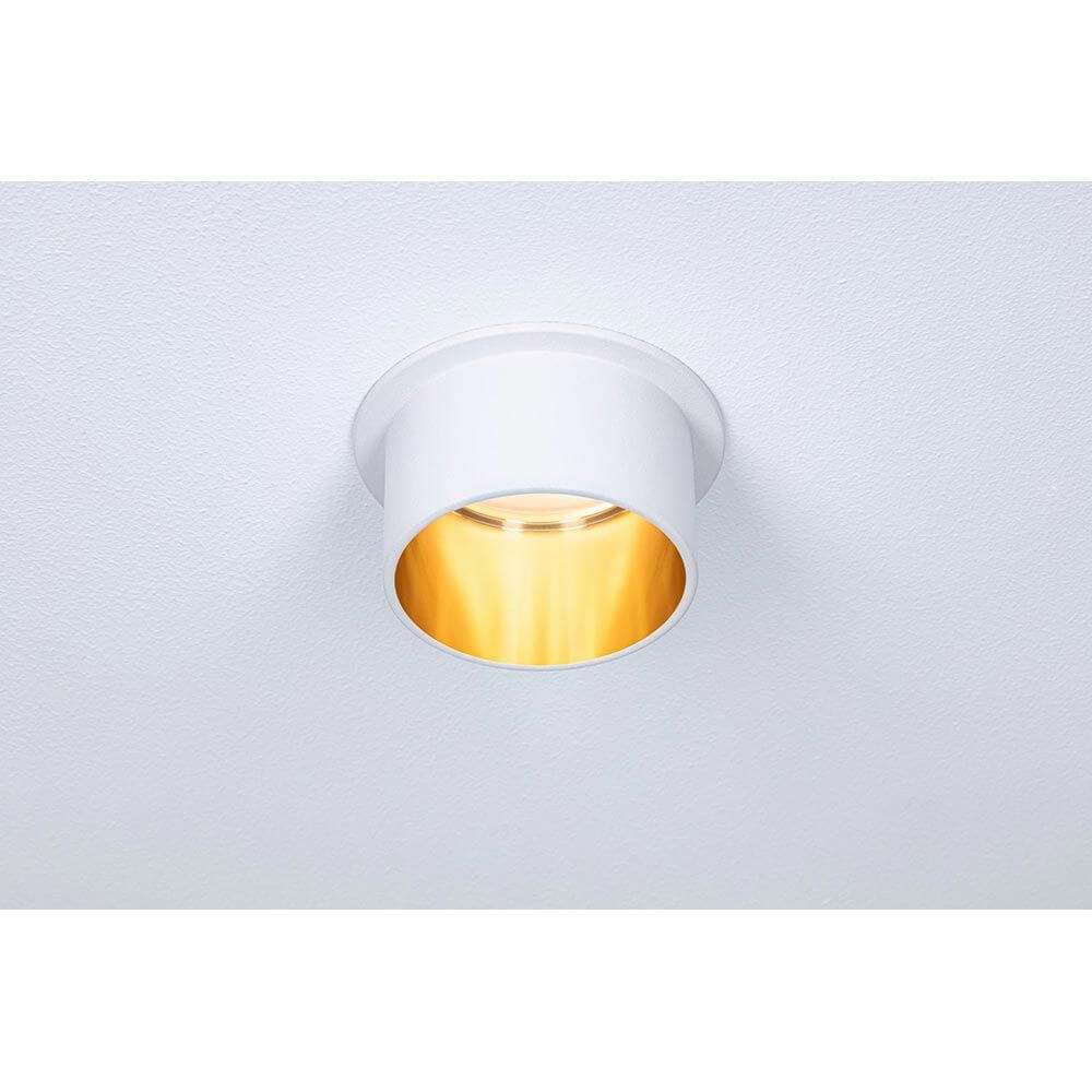 LED Einbauleuchte Gil Rund Stufen Dimmbar Weiß, Gold mit stilvollem Design und blendfreier Beleuchtung.
