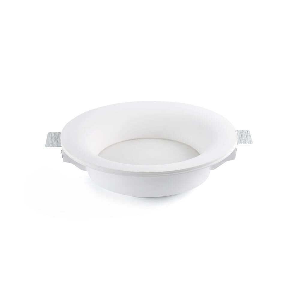 LED Einbauleuchte NORD 18W 3000K Weiß in Weiß, modisches, flaches Design für optimale Beleuchtung.
