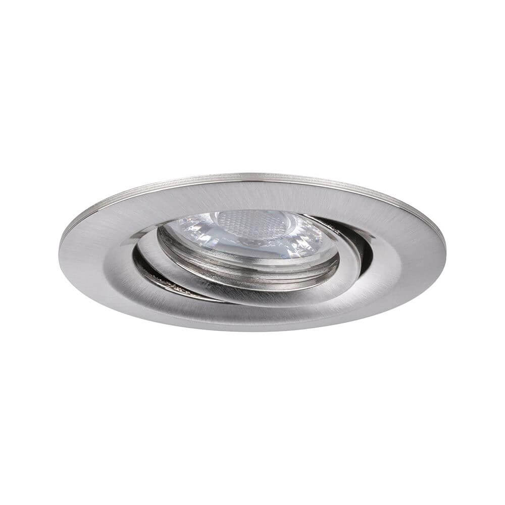 LED Einzelleuchte Nova Mini Schwenkbar Alu-Gebürstet in schwenkbarem Design und gebürstetem Aluminium-Finish.
