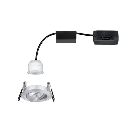 LED enkeltarmatur Nova Mini, svingbar, rund 66 mm med fleksibelt feste og utskiftbart lysmodul