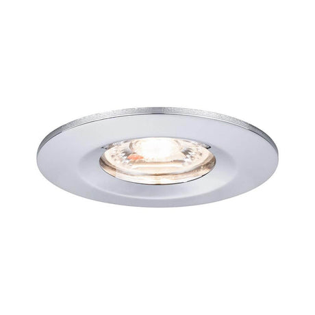 LED Einzelleuchte Nova Mini starr Rund 6,5cm Chrom - flache Einbauleuchte, 2700K Warmweiß, 230V