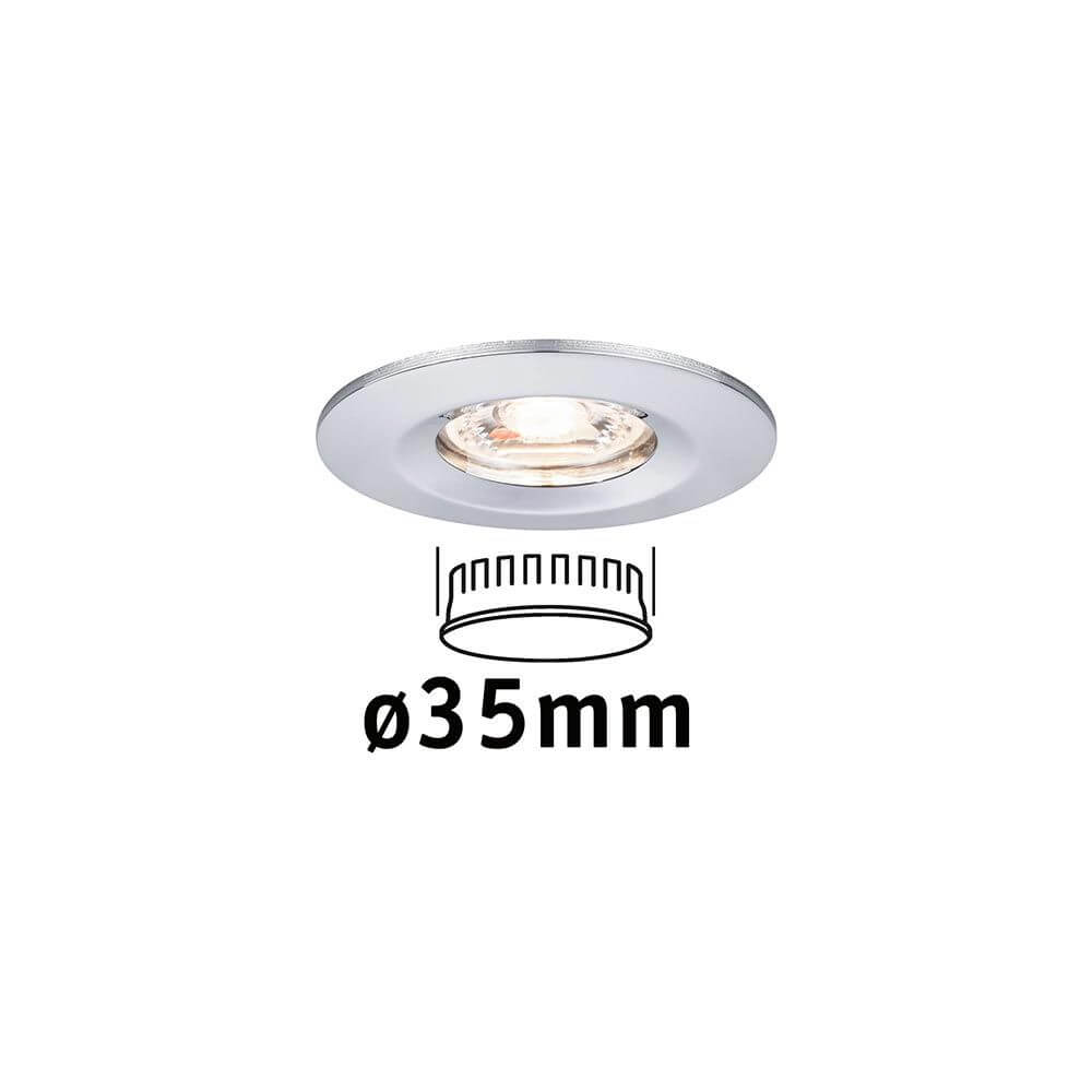 LED Einzelleuchte Nova Mini starr Rund 6,5cm Chrom