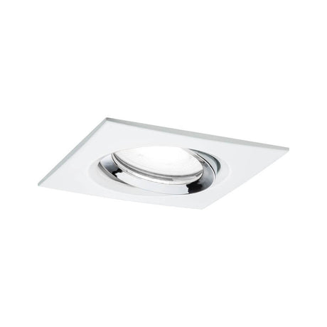 LED Einbauleuchte Nova Plus IP65 230V 4000K Weiß, Chrom in quadratischem Design mit glänzender Oberfläche.
