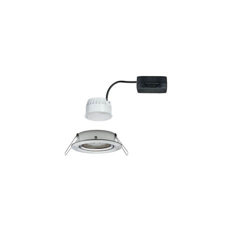 LED Einbauleuchte Nova rund Eisen-Gebürstet - flache Einbauleuchte für geringe Hohlraumtiefen, warmweiß 2700K