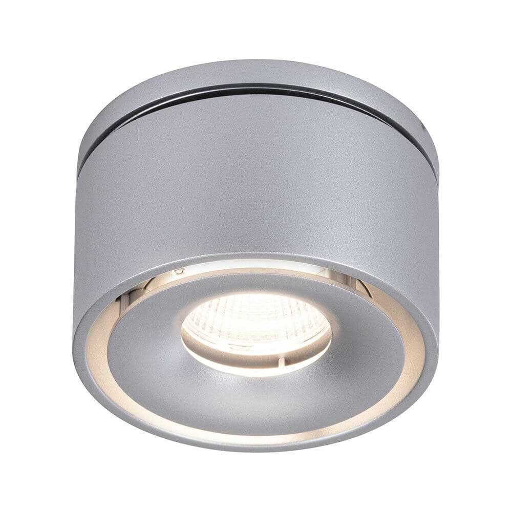 LED Einbauleuchte Spircle Chrom-Matt mit modernem Design und schwenkbarem Spotkopf.