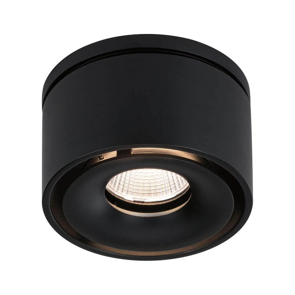 LED Einbauleuchte Spircle in Schwarz matt, drehbar und schwenkbar, ideal für moderne Wohnräume.