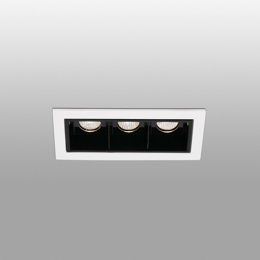 LED Einbauleuchte TROOP 3x2W 3000K Weiß, Schwarz