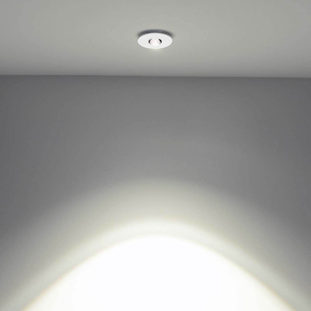 Lámpara LED empotrada Tet con lente
