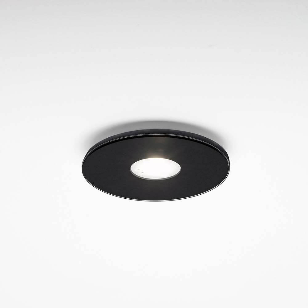 LED-Einbauleuchte Tet ohne Linse in elegantem Schwarz, ideal für moderne Wohnräume.