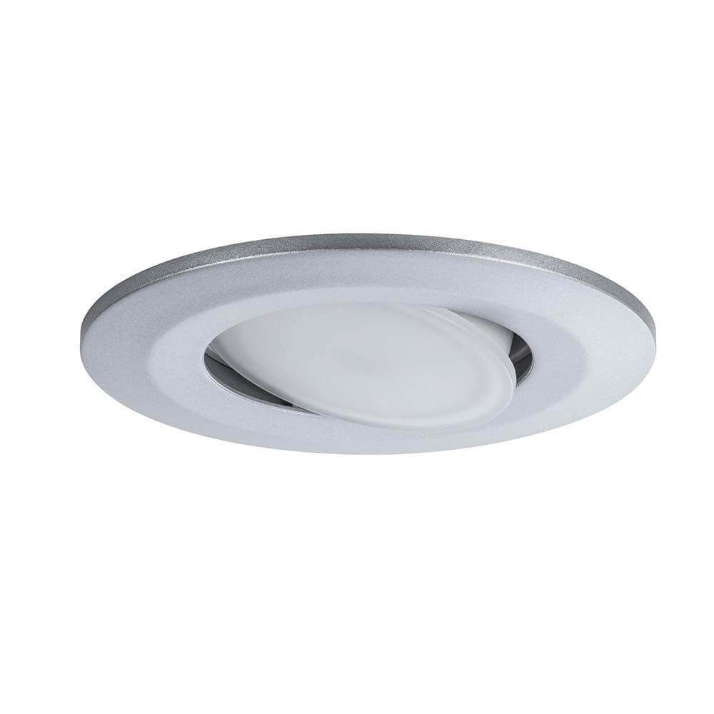 LED Einbauleuchten-Set Calla IP65 Dimm- & schwenkbar 4000K Chrom-Matt - blendfreier Einbaustrahler in Chrom matt.