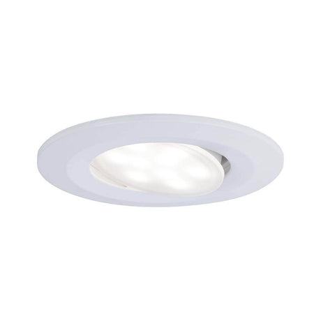 LED Einbauleuchte Calla IP65 in Weiß matt, dimmbar und schwenkbar, ideal für Wohnräume.