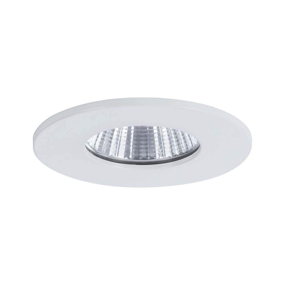 LED Einbauleuchten-Set Calla IP65 rund starr Weiß, runder Einbaustrahler in Weiß matt für blendfreies Licht.