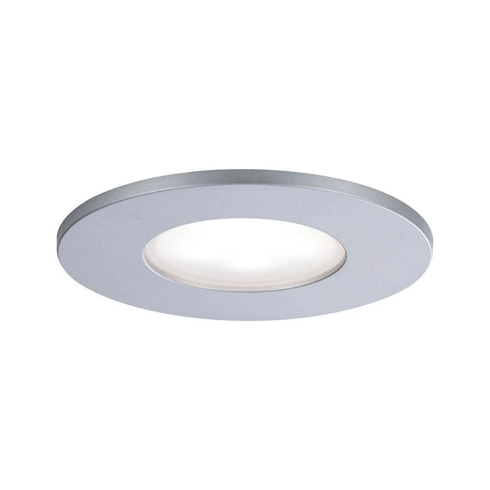 LED Einbauleuchten-Set Calla IP65 starr 4000K 230V Chrom runde, glänzende Einbauleuchte in Chrom-Optik.