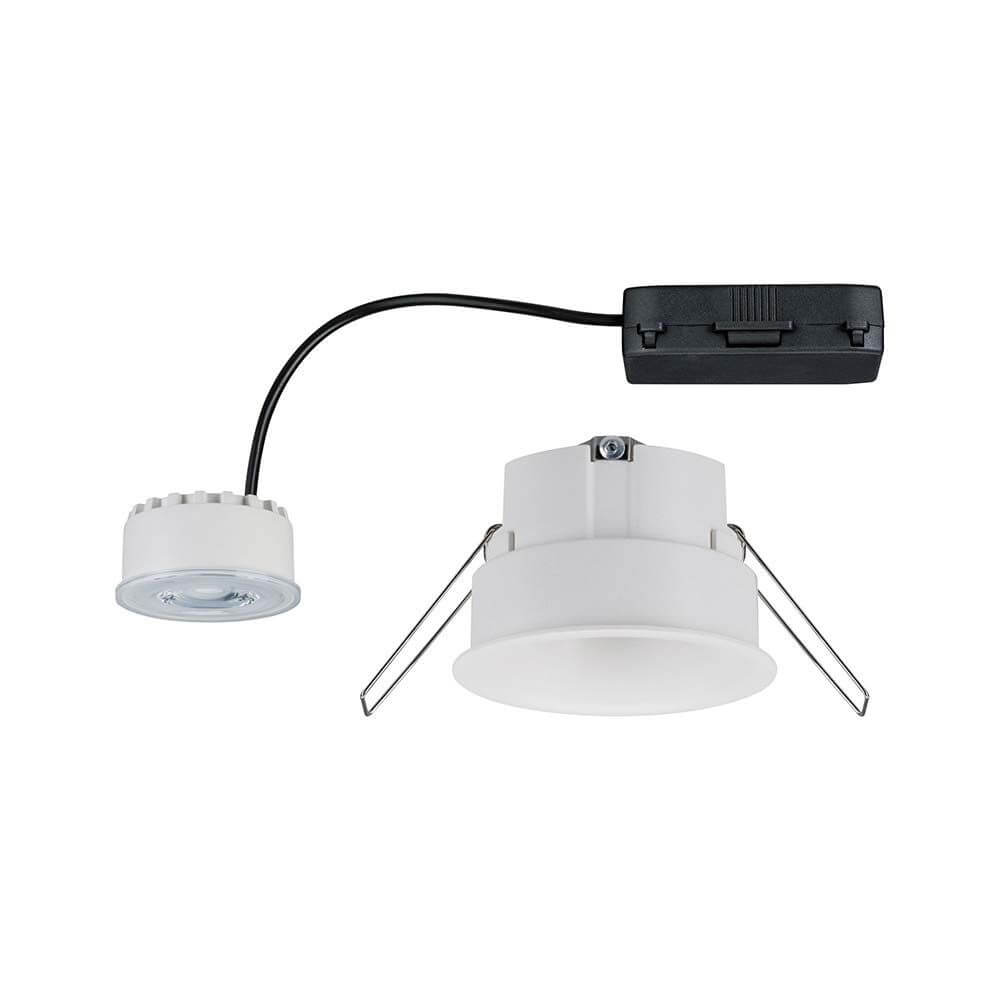 LED Einbauleuchten-Set Cymbal Coin Warmdimmfunktion IP44 Weiß - Minimalistische Einbauleuchte in Weiß.