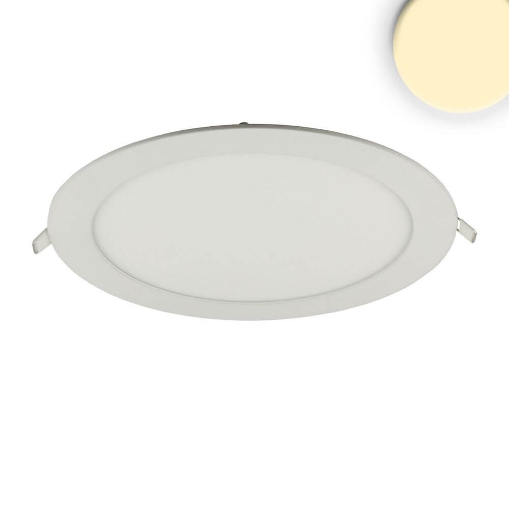 LED Einbaupanel rund Ø 22,5cm weiß, dimmbar 18W, warmweißes Licht für optimale Beleuchtung.