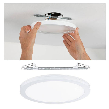 LED Einbaupanel 2 in 1 Wand- & Deckenleuchte Ø 30cm Weiß