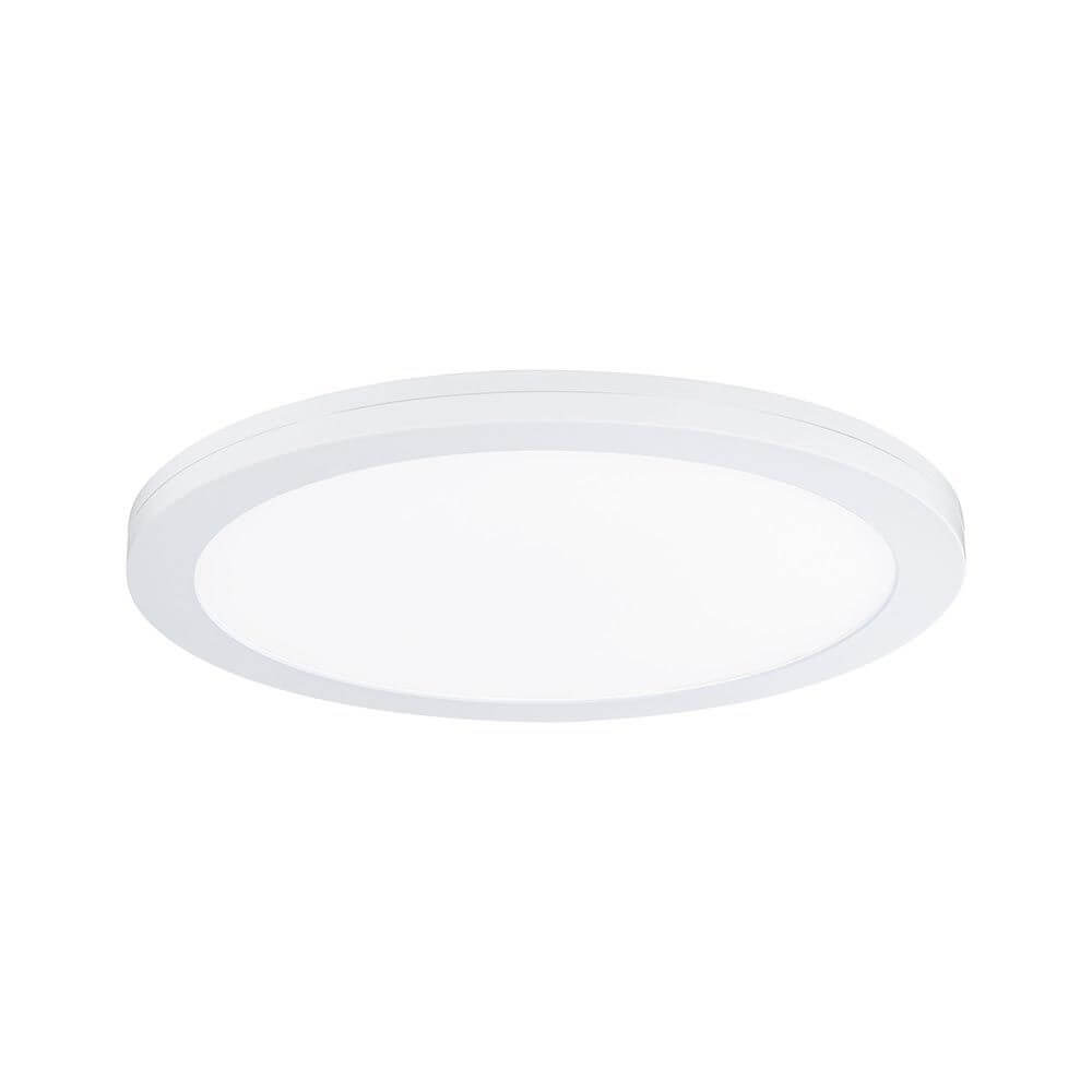 LED Einbaupanel 2 in 1 Cover-it Rund Ø 30cm Weiß-Matt mit flächigem Licht, ideal für Wand- und Deckenmontage.