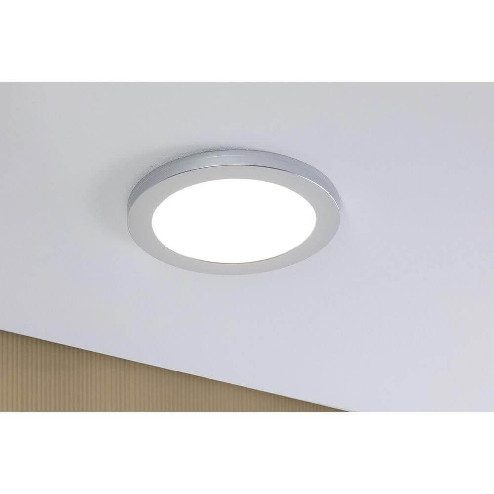 LED Einbaupanel 2 in 1 Cover-it Rund Chrom-Matt, runde Deckenleuchte mit blendfreiem Licht.