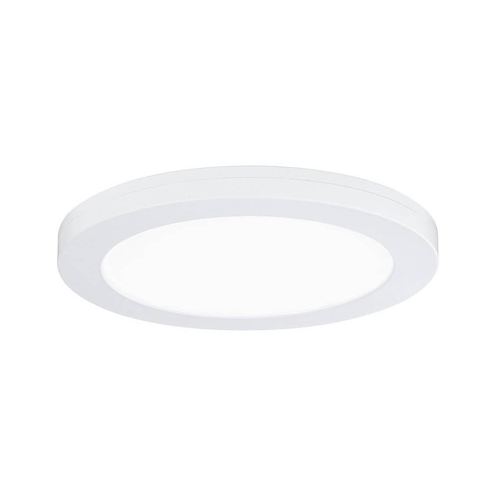 LED Einbaupanel 2 in 1 Cover-it Rund Weiß-Matt mit flächigem Lichtdesign für Wand- und Deckeninstallation.