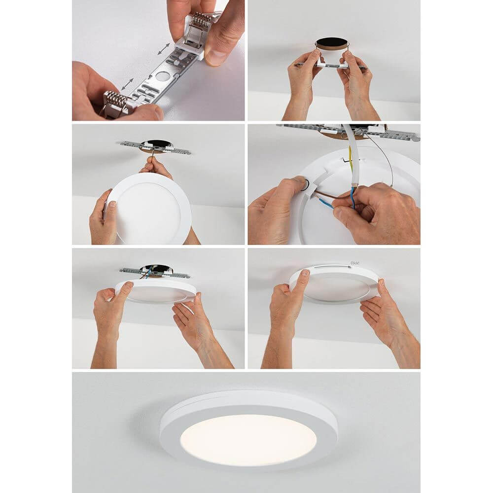 LED Einbaupanel 2 in 1 Cover-it Rund Weiß-Matt Montageanleitung mit Bildern für einfache Installation