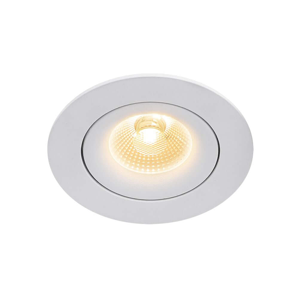 LED Einbaustrahler Aliki IP44 - weißes Downlight mit natürlichem Licht für Badezimmer.