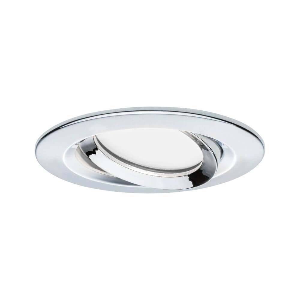 LED Einbaustrahler Nova Plus Coin Dimmbar IP65 2700K Chrom in glänzendem Chrom-Design.